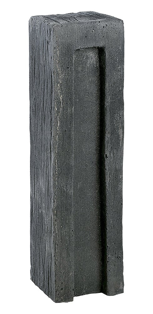 W.HAIRIE - Bloc schiste droit, ton ardoise - 7.8 x 7.8 x 29 cm - large