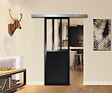 SKYLAB - Lot de porte coulissante Atelier, coloris noir, 73 cm - vignette