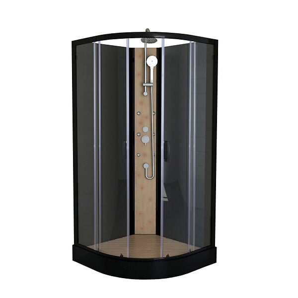 DreamLine Cabine De Douche Ronde Demi-cadre L 36 Po X P 36 Po X H 78 Po
