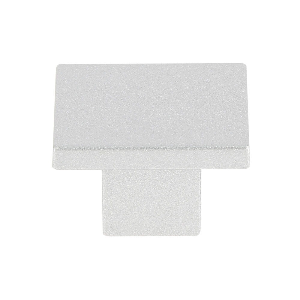 MODE DE VI - Bouton carré 30mm plastique alu naturel - large
