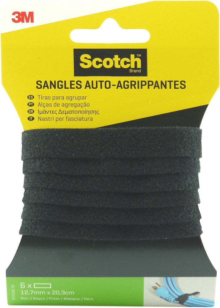 SCOTCH - Sangle Agrippante Noir 20cmx12mm - large