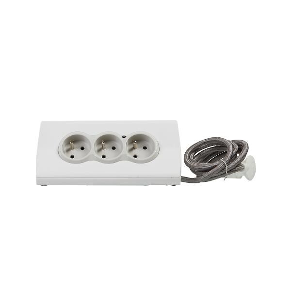Legrand - Rallonge multiprise d'angle avec 3 prises Surface avec terre et  USB Type-A+ Type-C à câbler - blanc et alu - sans cordon : :  Bricolage