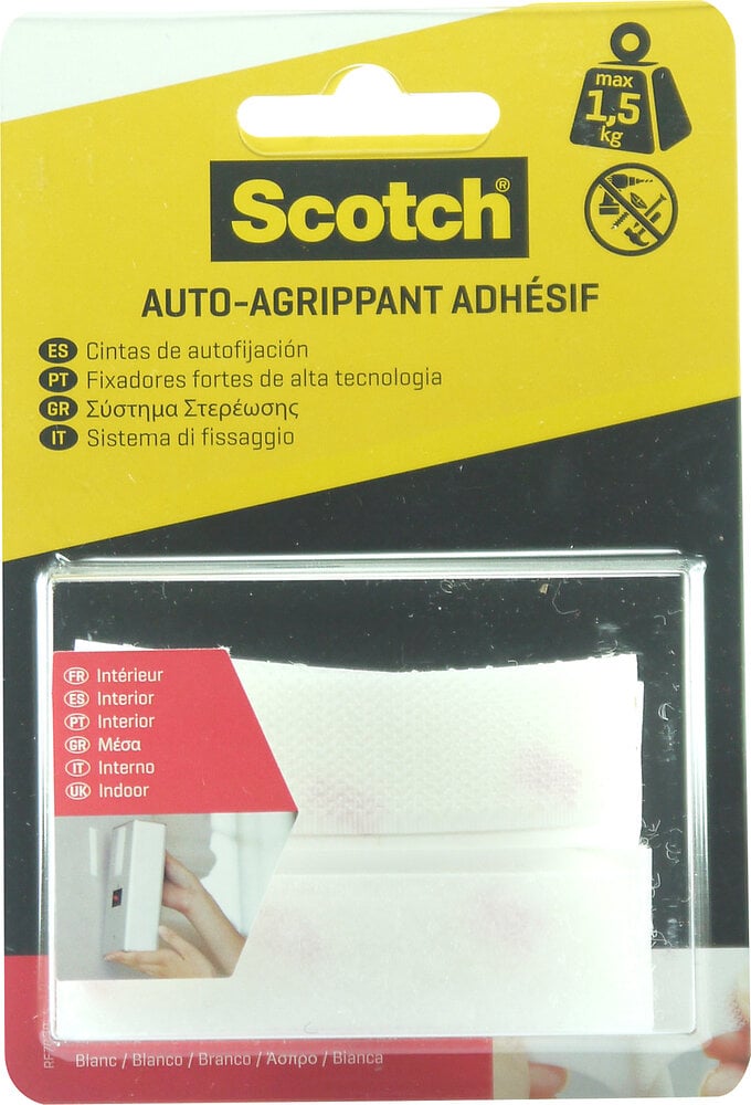 SCOTCH - Bande Agrippante Adhésive intérieur Blanc 76mmx19mm - large