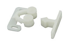 COTEKA - Loqueteau clips plastique blanc 31x9mm - 2 pièces - large