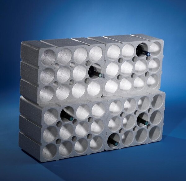 CLIMAPOR Casier à Bouteilles Compact - polystyrène - Gris - 25 x