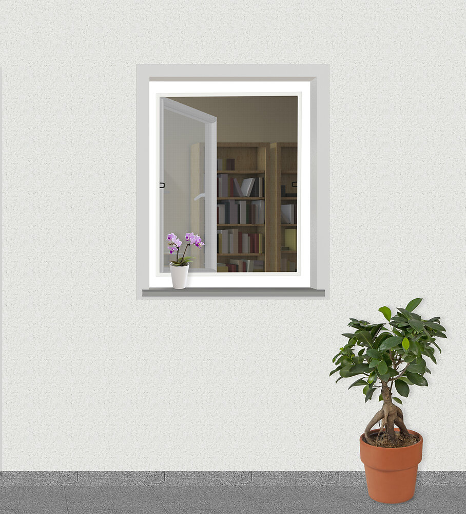 WINDHAGER - Kit cadre fenêtre MS blanc 120x150cm - large