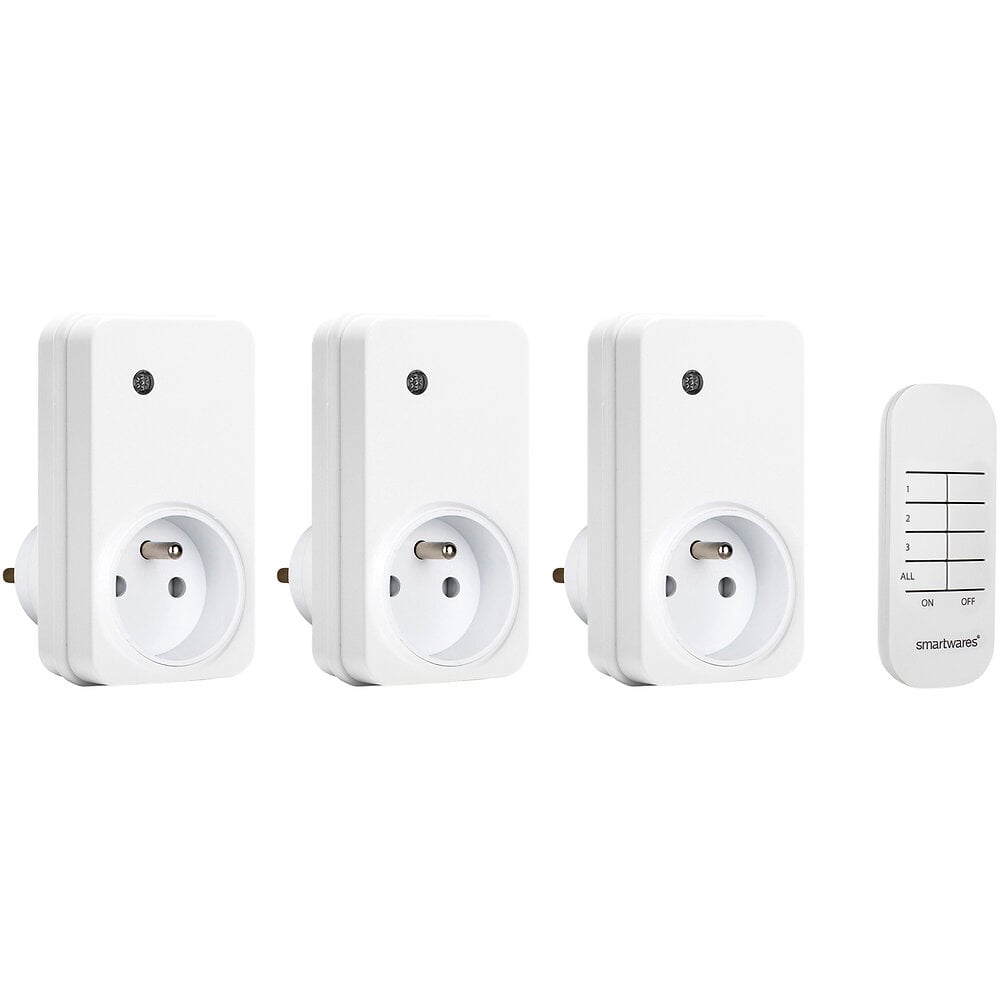 Kit+de+3+prises+commandees+avec+telecommande