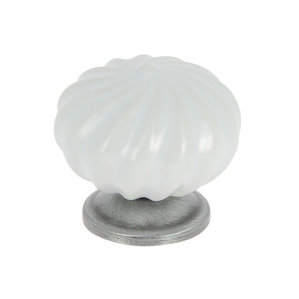 MODE DE VI - Bouton spirale D40mm céramique blanc-vieilli - large