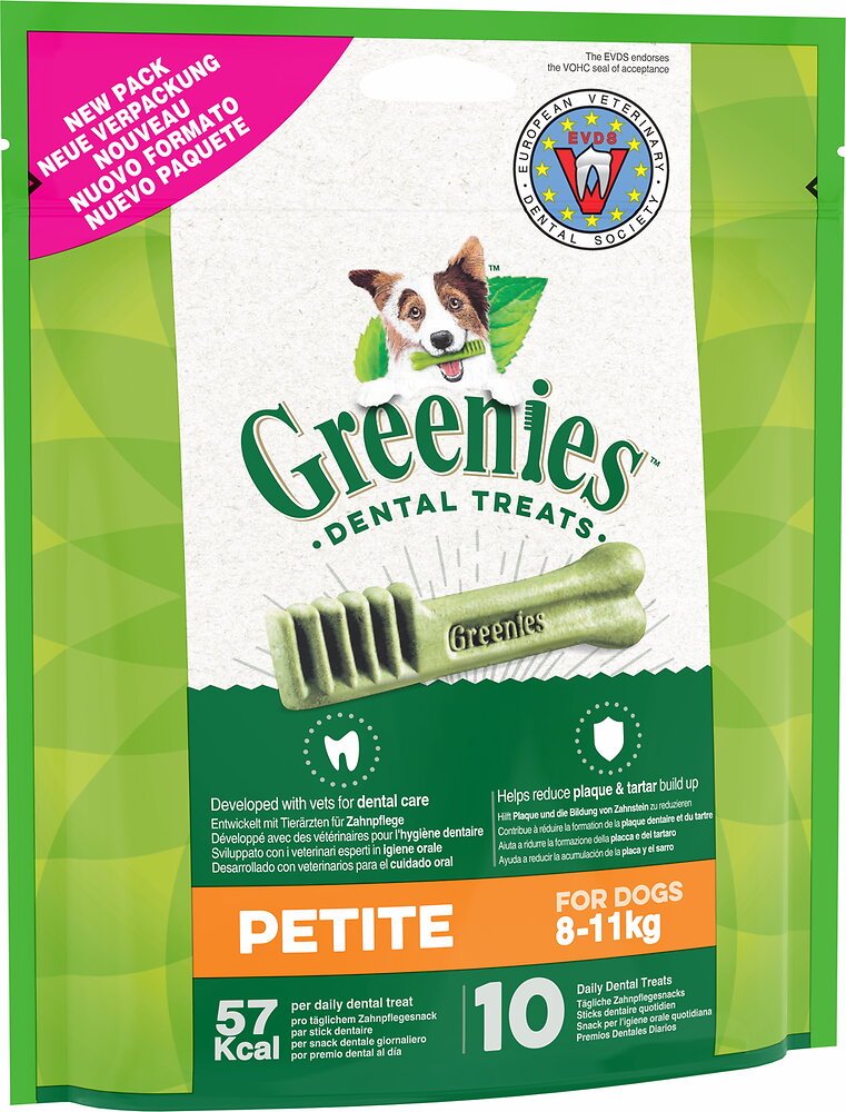 greenies friandises pour chien petit 8-11 kg (10 sticks dentaires)