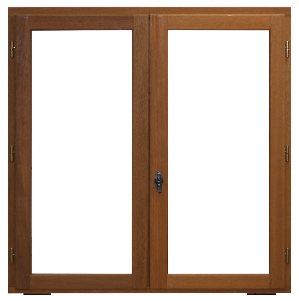 Porte Fenetre Bois 2 Vantaux Brico Depot Fenetre bois exotique meranti 2 vantaux - 105x100cm | Brico Cash
