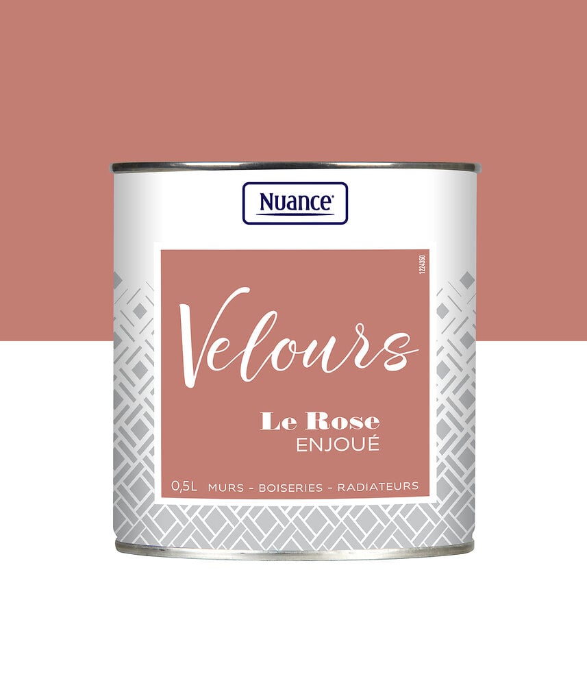 NUANCE - Peinture multi-supports Velours - Rose enjoue - 0,5L - large