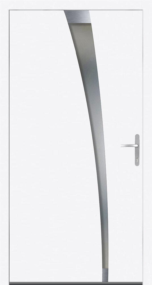 QUADROFORM - Porte aluminium X820, 960x2180 blanche tirant gauche - large