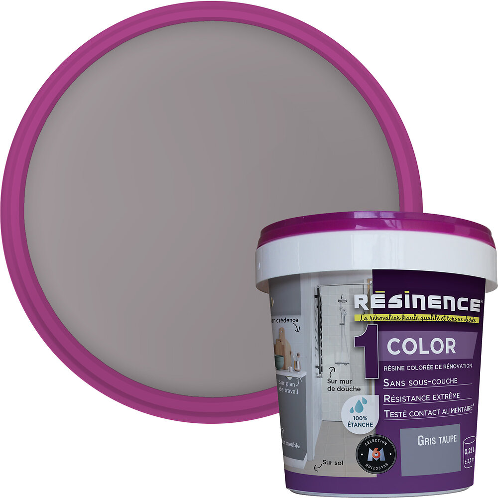RESINENCE - Résine de rénovation Color Gris taupe 250ml - large