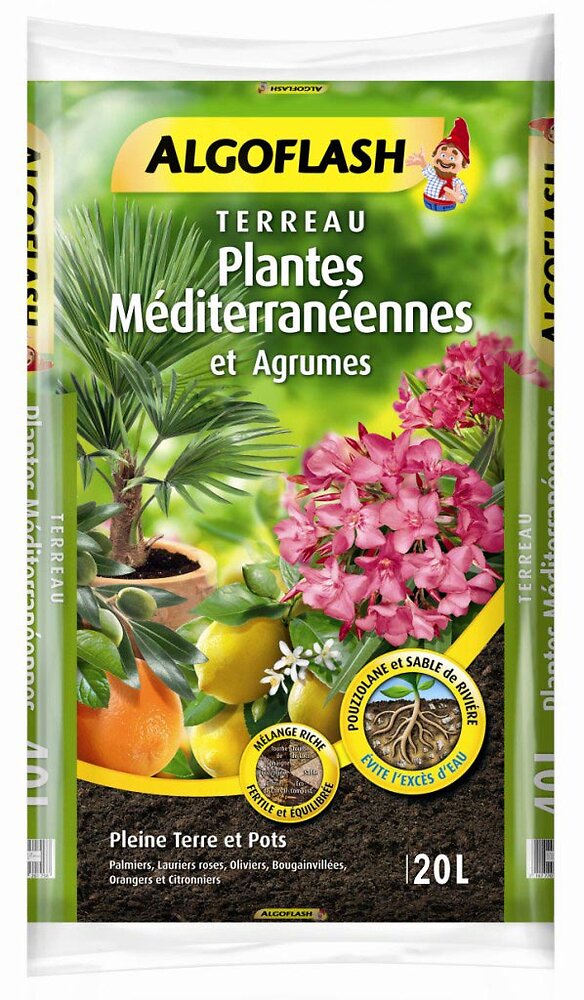 ALGOFLASH - Terreau Plantes Méditerranéennes. Agrumes 20L - large