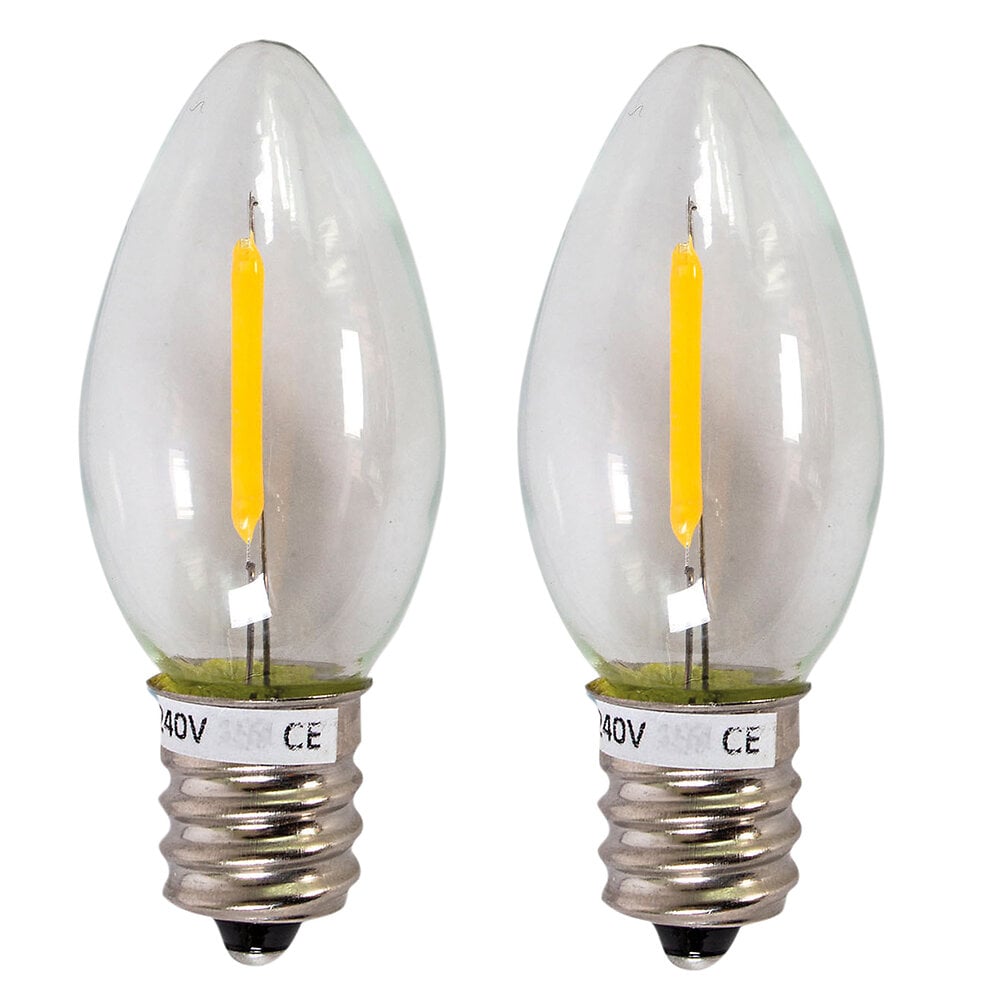 2 lampes led compatibles veilleuse culot e14 - l.22 x h.54mm