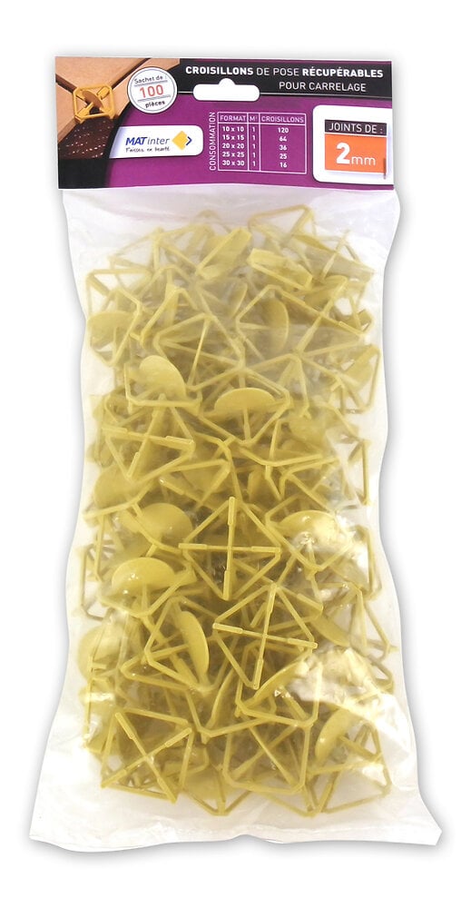 Sachet De 100 Croisillons Autonivelants 2mm