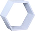 DECOSYSTEM - Etagère hexagonale 27x27x11.7cm blanc - vignette