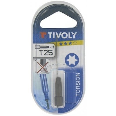 TIVOLY - Embout de vissage torsion pour vis Torx n.40 - large
