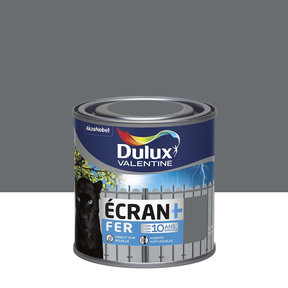 DULUX - Peinture Ecran+ Fer - Anthracite RAL7016 - Brillant - 0,25L - large