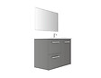 VIF - Meuble vasque droite - Gris ardoise  - L90xP45cm - vignette