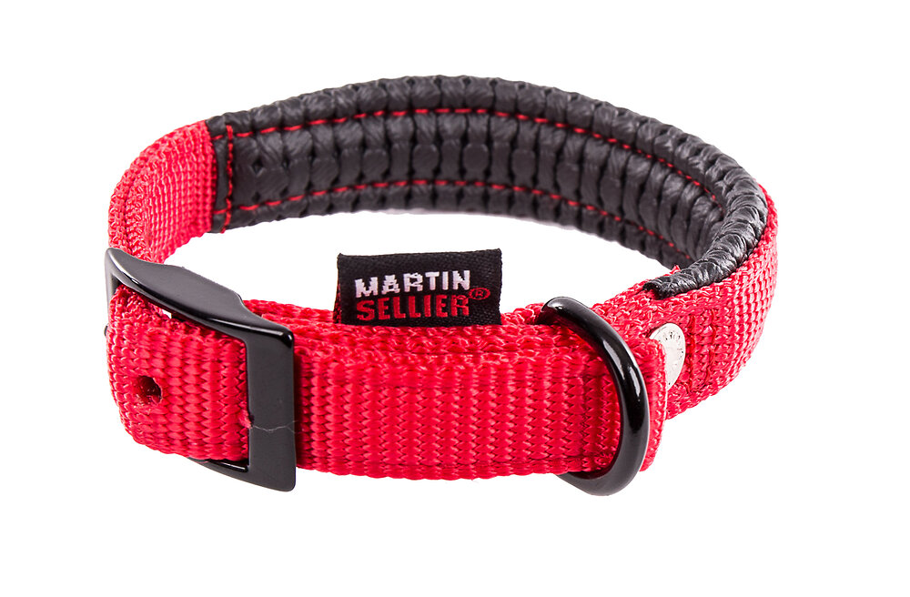 collier pour chien confort rouge longueur 55cm
