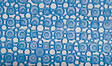 - - Tapis de sécurité SPIRELLA Rings antidérapant bleu 36 cm x 72 cm - vignette