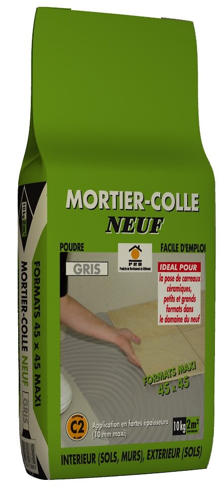 PRB - Mortier-colle neuf gris 10kg - large