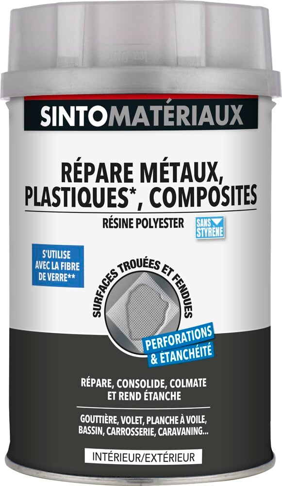 SINTO - Résine polyester Répare Métaux 1l - large