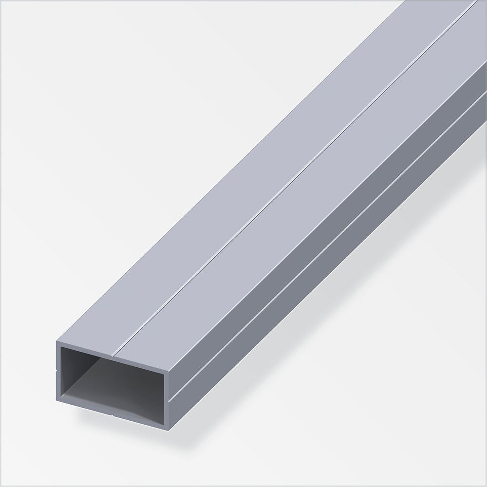 ALFER - Tube rectangulaire pour M12 15.5x27.5mm aluminium brut 1m - large