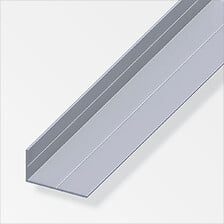 cornière inégale PVC ( rigide ) blanc dim. axbxc : 19,5x35,5x1,5