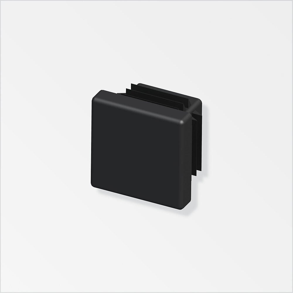 ALFER - 2 embouts carrés rentrants plastique noir 15.5mm - large