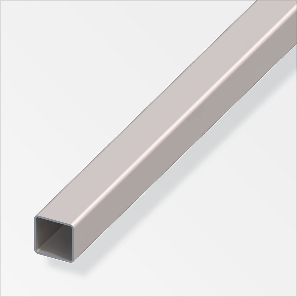 ALFER - Tube carré profilé à froid 25x25mm acier gris 2m - large