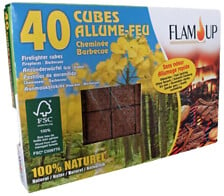 80 cubes allume-feu 100% naturels FSC®