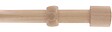 RIDORAIL - Kit bois D28 embout cylindre naturel verni 200cm - vignette