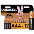 DURACELL - Piles alcalines AAA x12 Duracell Plus, 1.5V LR03 - vignette