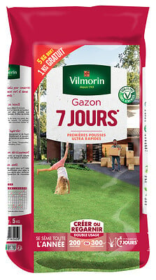 VILMORIN Gazon 7 jours - 5kg + 1kg gratuit