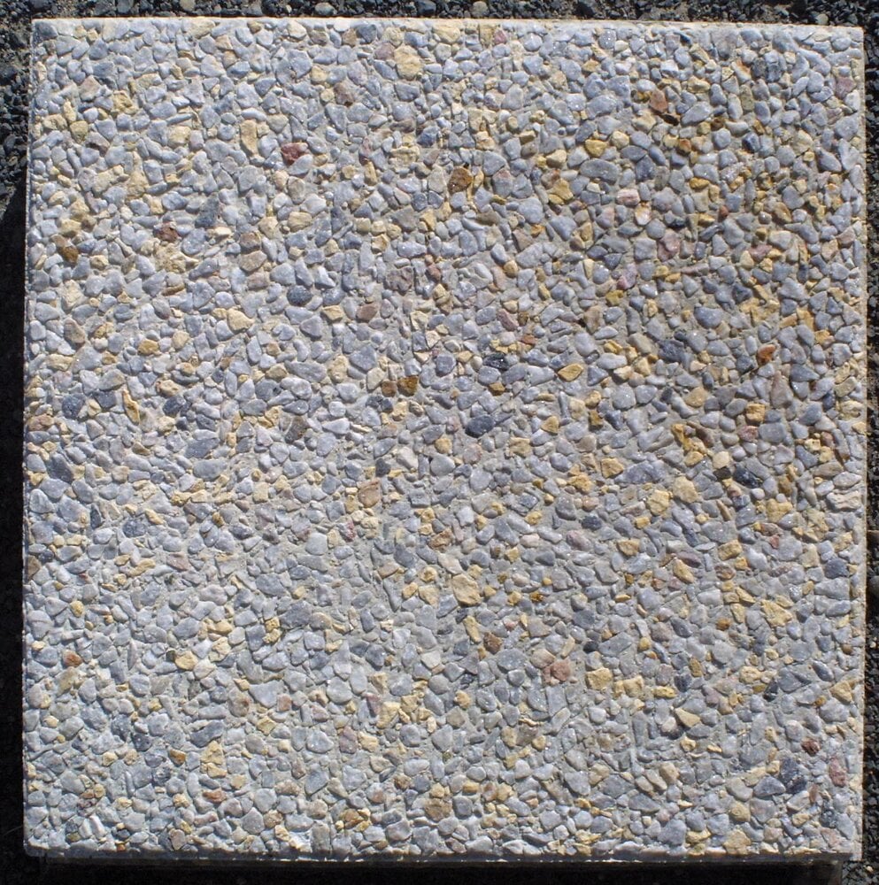 ALKERN - dalle gravillon 40x40cm ep3,7cm pg bleu gris jaune/cl - large