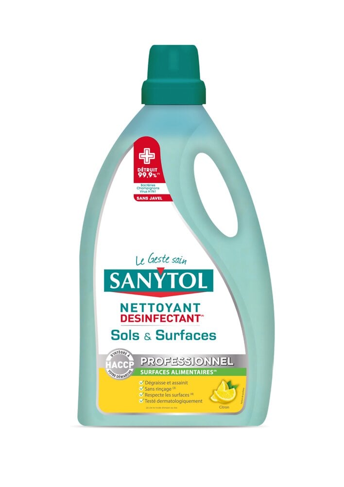 SANYTOLPRO - Désinfectant sols surfaces citron 5L - large