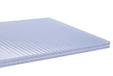 Plaque ondulée en polycarbonate Sinus 76/18 transparente 3000x1040