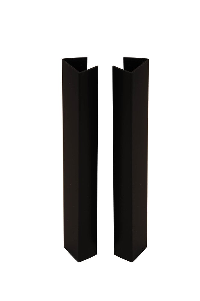 SPTD - Raccord finition en U plinthe 16/19x150mm noir x4 - large
