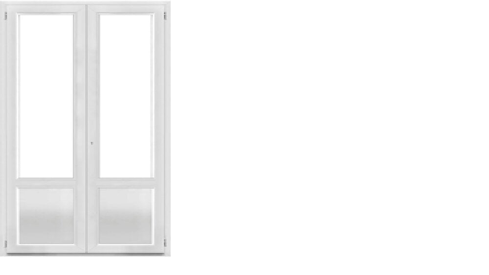 QUADROFORM - Porte-fenêtre pvc blanc 2 vantaux of dte 225x120 - large