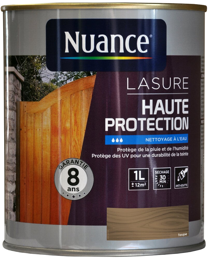 NUANCE - Lasure Haute protection - Gris taupe - 1L - large