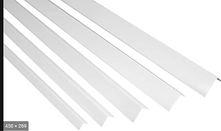 MALVAUX - Baguette angle PVC blanc 260x2.5x2.5 - large