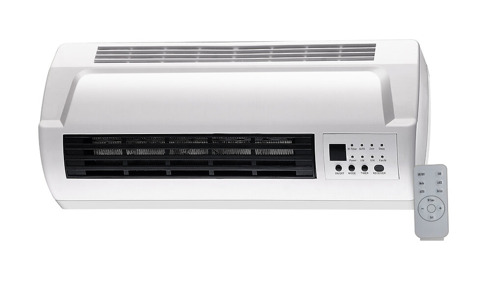 Radiateur électrique à inertie bas SLIM 1200W blanc pur RAL 9010 avec  thermostat FlexiSmart AeroFlow® Thermotec