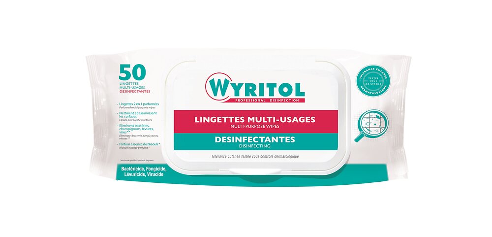 Lingettes désinfectantes multi-usages Niaouli x50