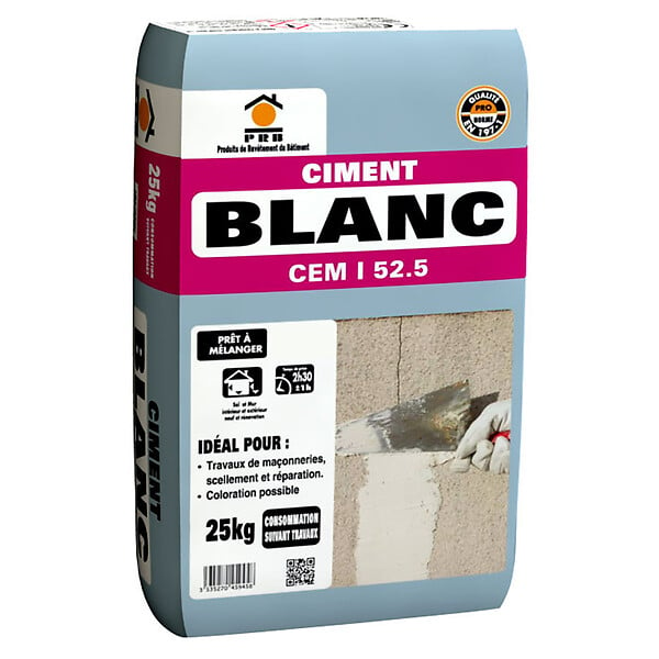 Sader Ciment Blanc 1kg (Boîte carton)