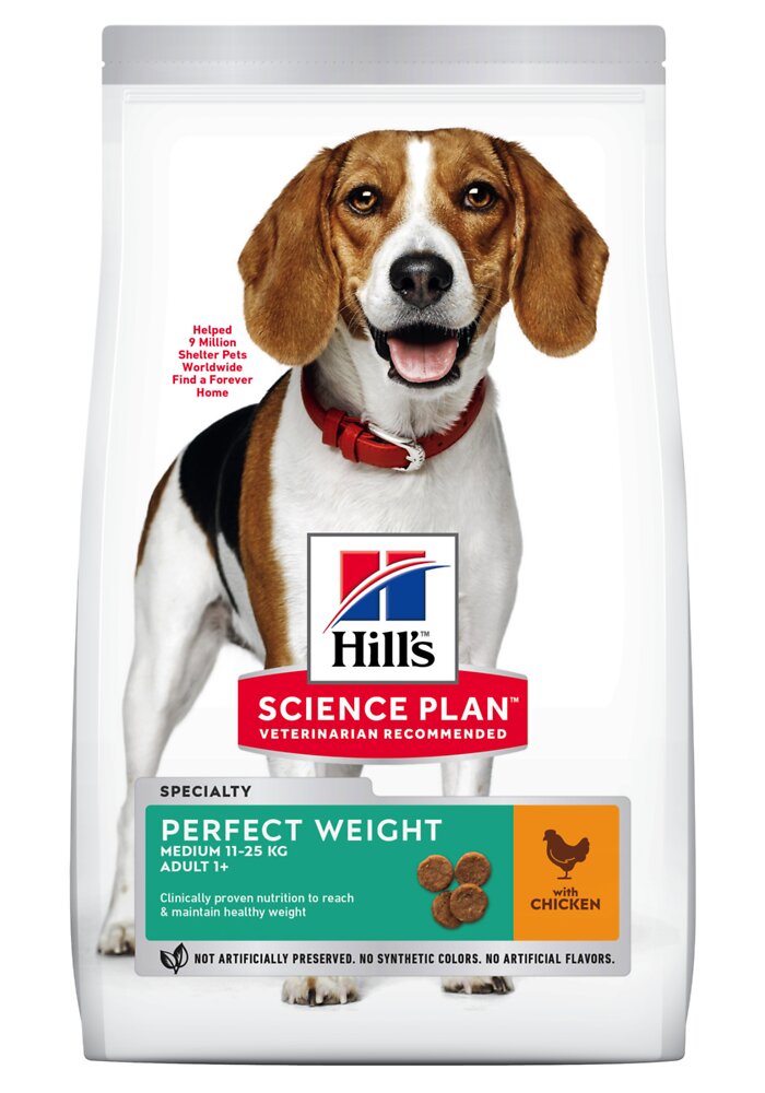 HILLS - Aliment chien Canine Adult Perfect Weight Medium Poulet 12kg - large