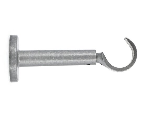 MOBOIS - Support de tringle, ouvert diamètre 28mm bois gris zingué - large