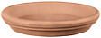 DEROMA - Soucoupe terre cuite White imperméable 17cm, terre rosée - vignette