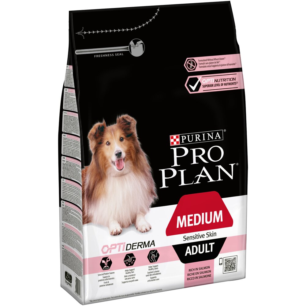 PROPLAN - Croquettes chien adulte PURINA Pro Plan Sensitive Skin - Saumon - 3kg - large